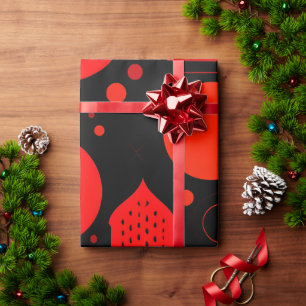 Motion graphics circle Red Geometric Pattern Wrapping Paper