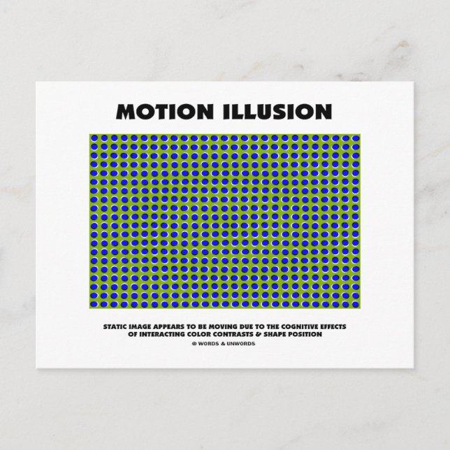 Motion Illusion (Optical Illusion) Postcard (Front)