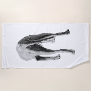 Motion in Monochrome Beach Towel