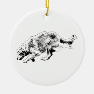 Motion Moment Golden Keepsake Ceramic Ornament