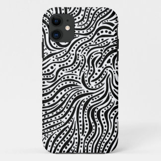 Motion on the Water - Black and White iPhone 11 Case