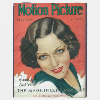 Motion Picture February 1931 Gloria Swanson cover Fleece Blanket