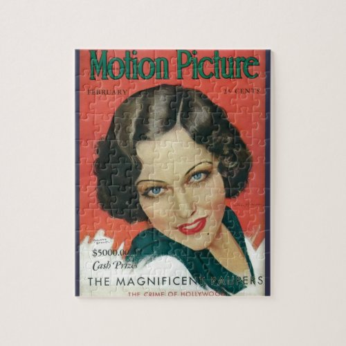 Motion Picture February 1931 Gloria Swanson cover Jigsaw Puzzle