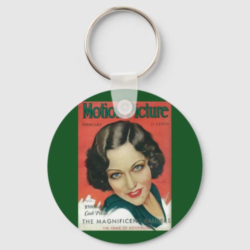 Motion Picture February 1931 Gloria Swanson cover Keychain