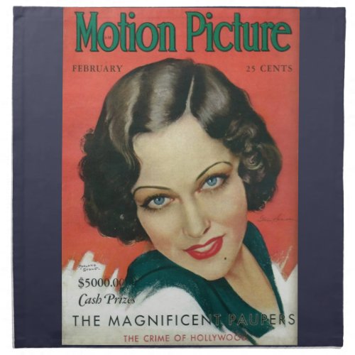 Motion Picture February 1931 Gloria Swanson cover Napkin