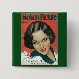 Motion Picture February 1931 Gloria Swanson cover Pinback Button