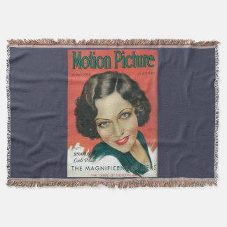Motion Picture February 1931 Gloria Swanson cover Throw Blanket