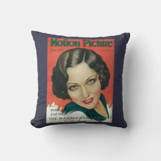 Motion Picture February 1931 Gloria Swanson cover Throw Pillow