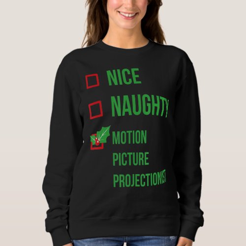 Motion Picture Projectionist Funny Pajama Christma Sweatshirt