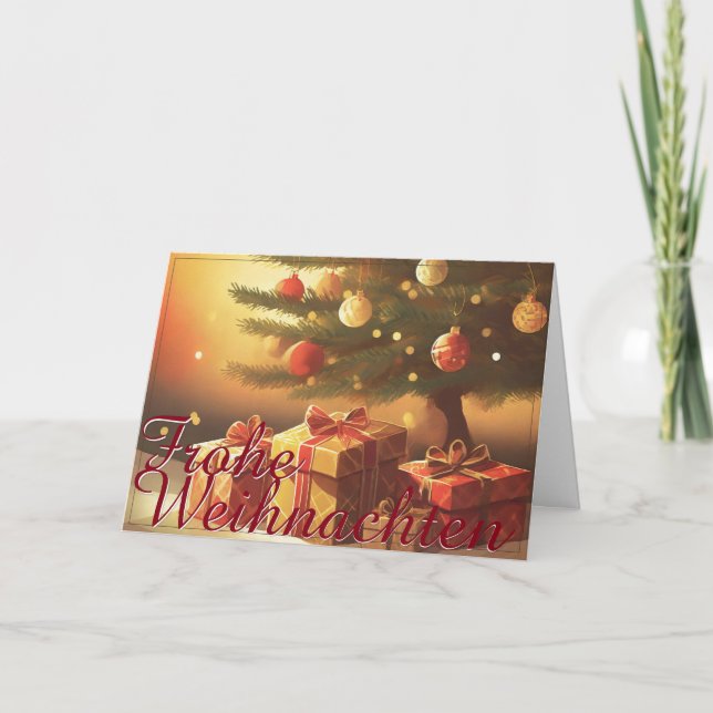 Motiv, mit Geschenken unterm Weihnachtsbaum 37016 Card (Front)