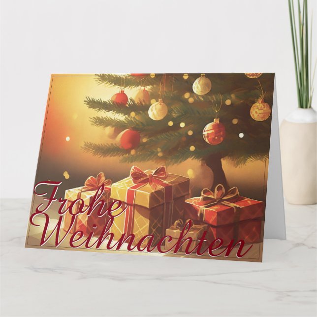 Motiv, mit Geschenken unterm Weihnachtsbaum 37016 Card (Front)