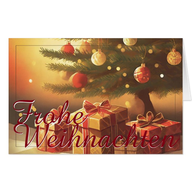 Motiv, mit Geschenken unterm Weihnachtsbaum 37016 Card (Front Horizontal)