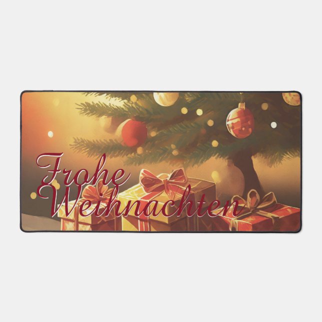 Motiv, mit Geschenken unterm Weihnachtsbaum 37016 Desk Mat (Front)