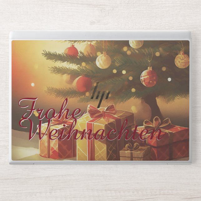 Motiv, mit Geschenken unterm Weihnachtsbaum 37016 HP Laptop Skin (Front)