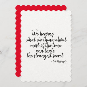 Motivate Quotable Greeting Card Secret to Success