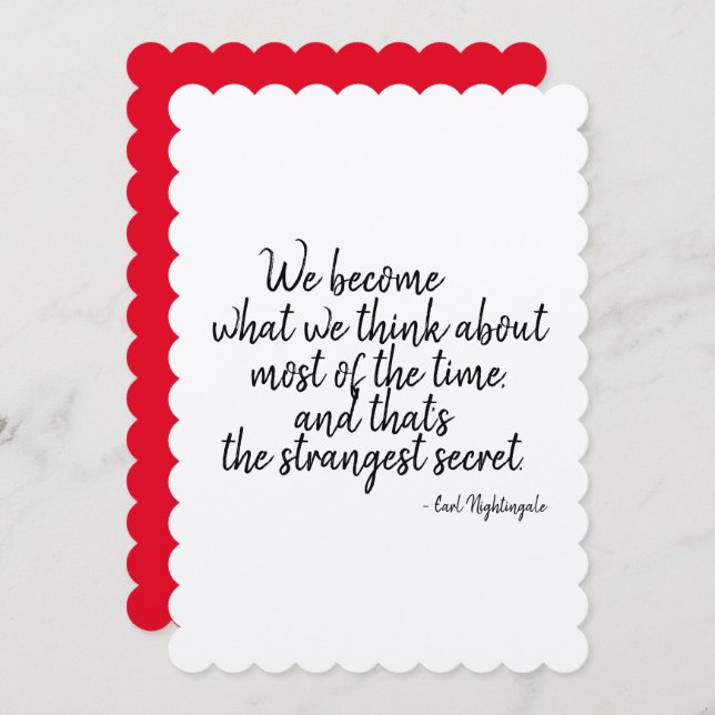 Motivate Quotable Greeting Card Secret to Success (Front/Back)