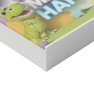 motivate quote - dinosaur theme faux canvas print
