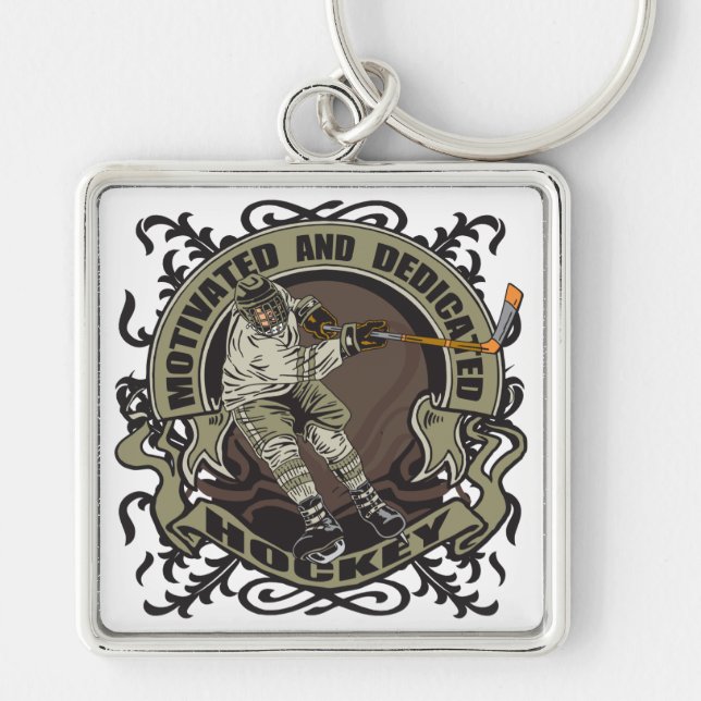 Motivated Hockey Keychain (Front)