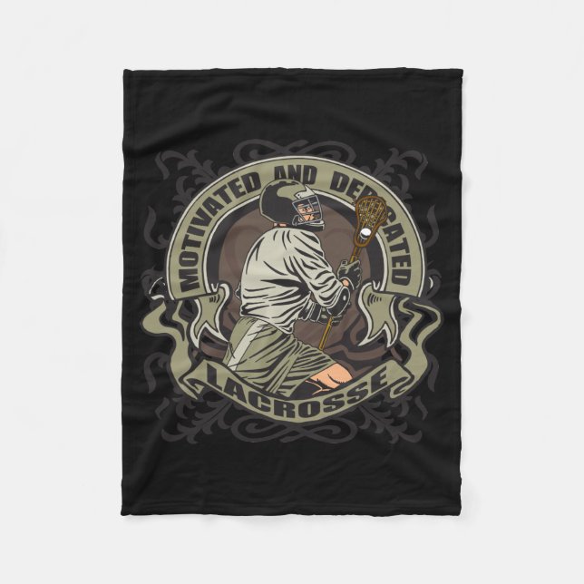 Motivated Lacrosse Fleece Blanket (Front)