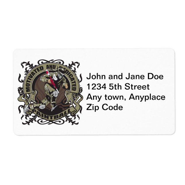 Motivated Paintball Label (Front)