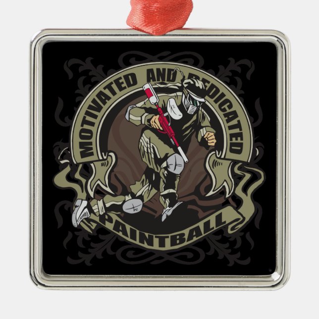 Motivated Paintball Metal Ornament (Front)