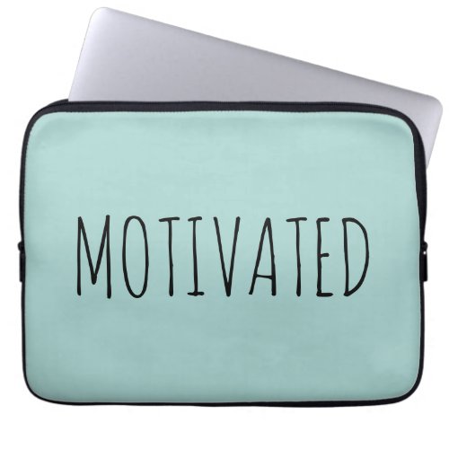 Motivated Rae Dunn Inspired Blue Cute Aesthetic  Laptop Sleeve