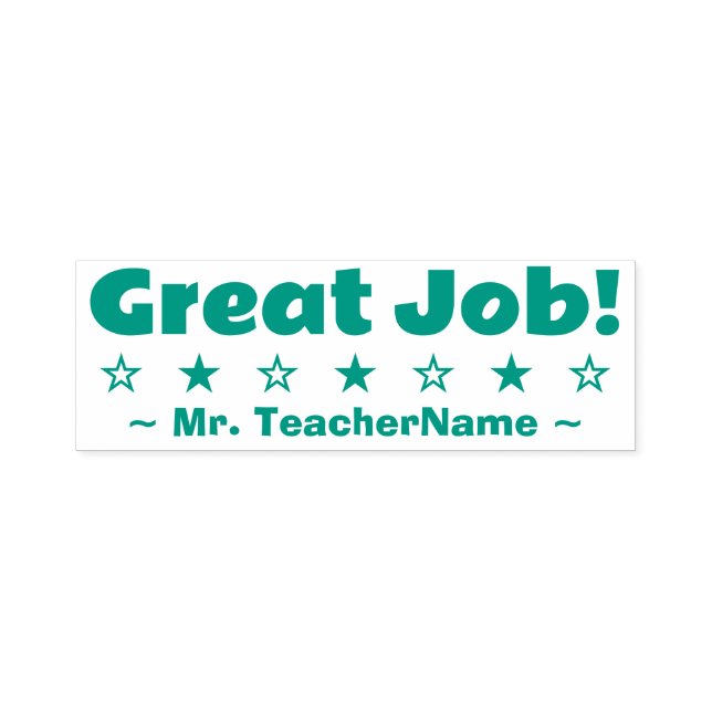 Motivating "Great Job!" Instructor Rubber Stamp (Design)