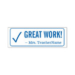 [ Thumbnail: Motivating "Great Work!" Feedback Rubber Stamp ]