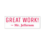 [ Thumbnail: Motivating "Great Work!" Marking Rubber Stamp ]