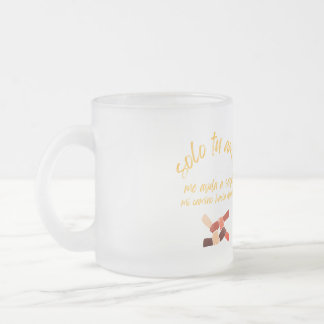 Motivating message color frosted glass coffee mug
