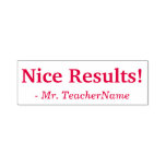 [ Thumbnail: Motivating "Nice Results!" + Custom Tutor Name Self-Inking Stamp ]