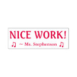 [ Thumbnail: Motivating "Nice Work!" Marking Rubber Stamp ]