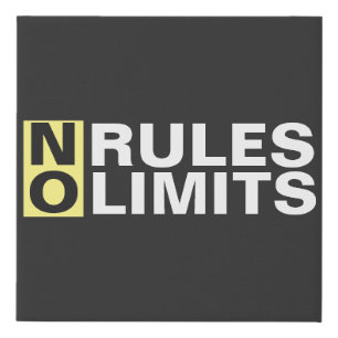 Motivating No Rules No Limits Faux Canvas Print