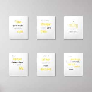 Motivating phrases (six) foam core photo tile