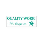 [ Thumbnail: Motivating "Quality Work!" + Custom Educator Name Self-Inking Stamp ]