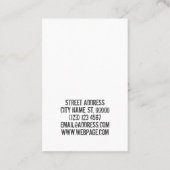 Motivating quote text cover business card (Back)