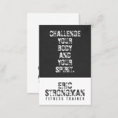 Motivating quote text cover business card (Front/Back)