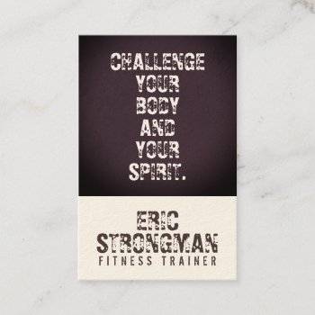 Motivating Quote Text Cover Rusty Concrete Business Card by TwoFatCats at Zazzle