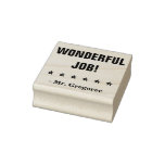 [ Thumbnail: Motivating "Wonderful Job!" Teacher Rubber Stamp ]