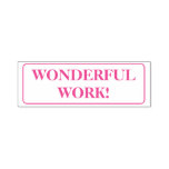 [ Thumbnail: Motivating "Wonderful Work!" Grading Rubber Stamp ]