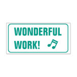 [ Thumbnail: Motivating "Wonderful Work!" Marking Rubber Stamp ]