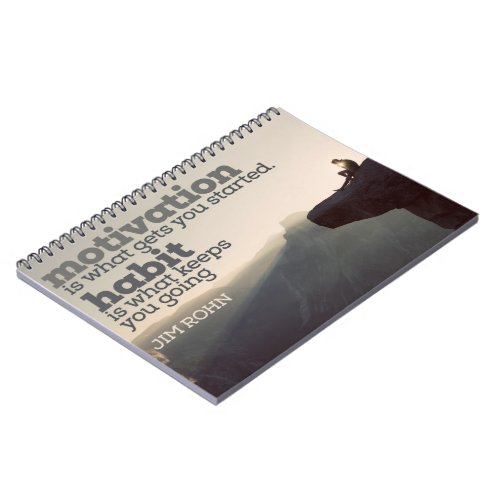 Motivation And Habit by Jim Rohn Notebook