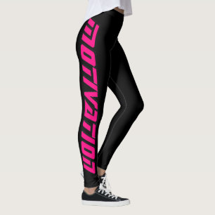 "MOTIVATION" black leggings