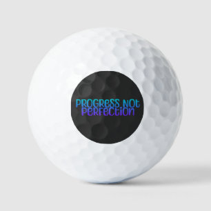 Motivation Colorful Progress Not Perfection Golf Balls