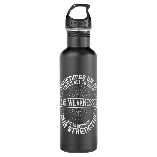 Motivation - Discover Our Strengths Stainless Steel Water Bottle (Front)