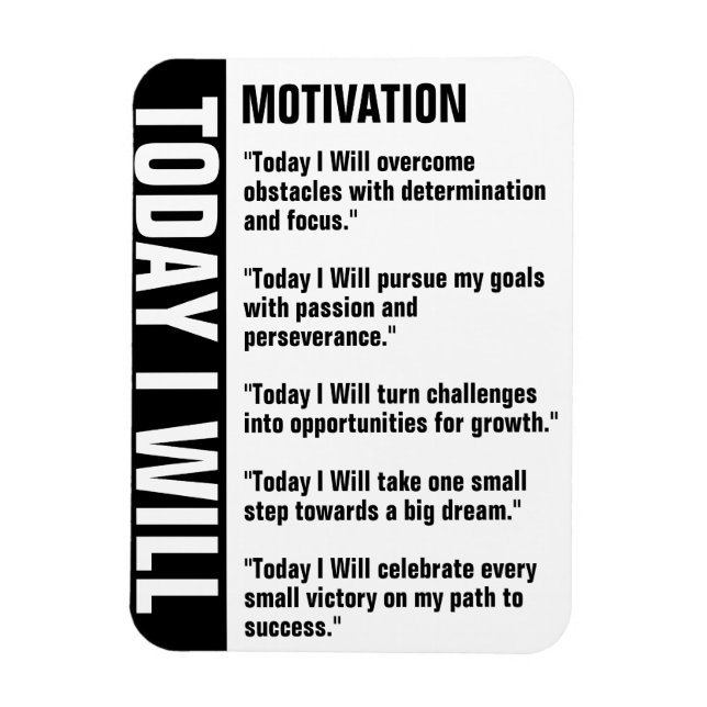 Motivation Goals Reminder Customize Magnet (Vertical)