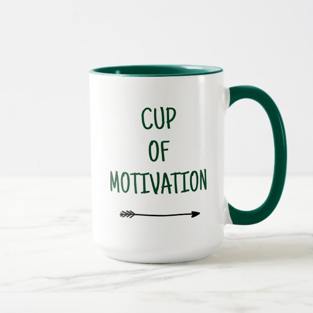Motivation in a Cup with Arrow Coffee Mug (Right)