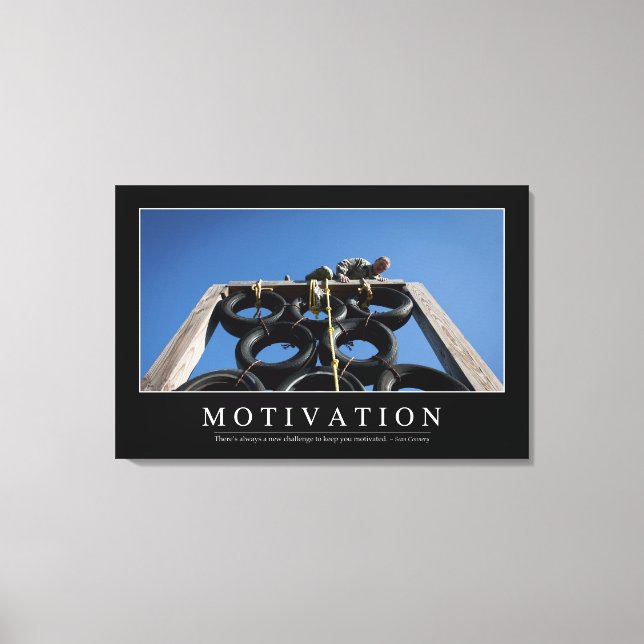 Motivation: Inspirational Quote Canvas Print (Front)