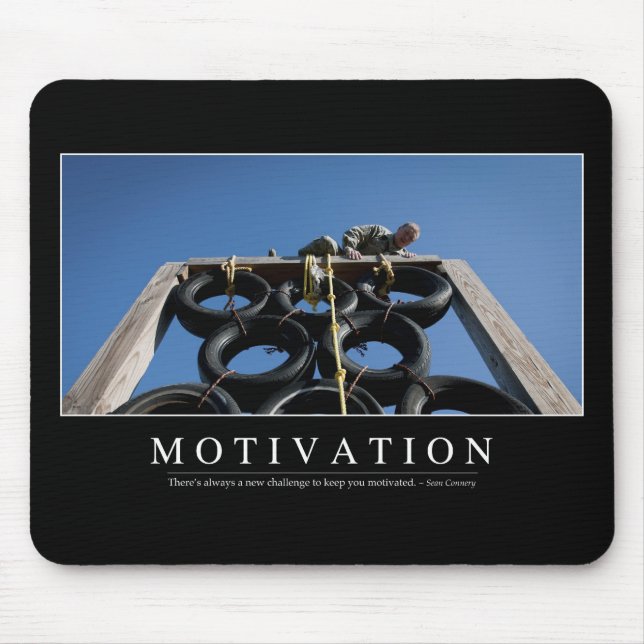 Motivation: Inspirational Quote Mouse Pad (Front)