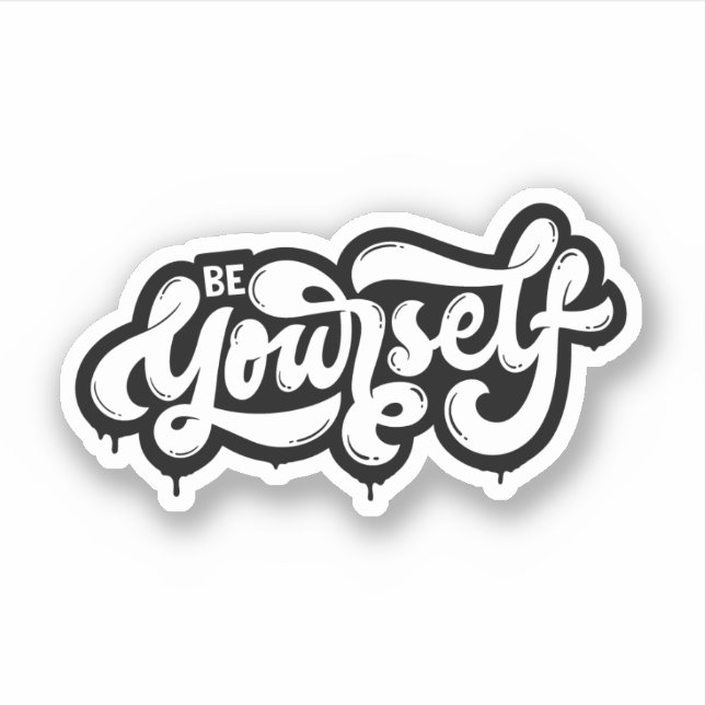 Motivation Lettering Quote  Sticker (Front)